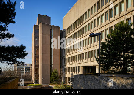 Stockport Rat Büros Stopford Haus entworfen als Erweiterung zum Rathaus, erbaut 1975 und durch JS Rang OBE konzipiert Stockfoto