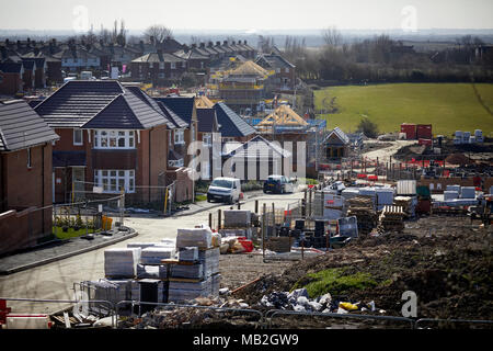 Neue home Haus Baustelle durch Redrow in Tyldesley Greater Manchester Stockfoto