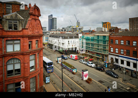 Manchester Büros im nördlichen Viertel skyline atemberaubend Denkmalgeschützte Gebäude Sevendale Haus mit Stevenson Square von oben Stockfoto