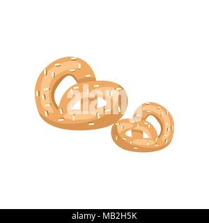 Klassische Brezel Cookies Vector Illustration Graphic Design Stock Vektor