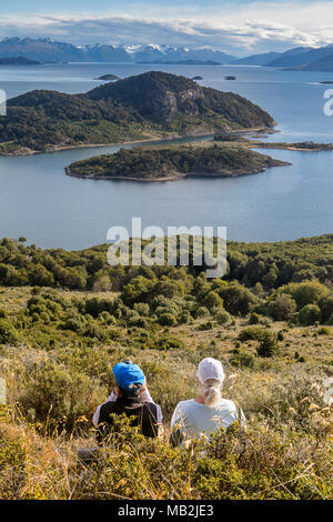 Wulaia Bucht, auch genannt Caleta Wulaia, Insel Navarino, Feuerland, Patagonien, Chile Stockfoto