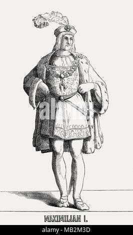 Maximilian I Kaiser des Heiligen Römischen Reiches von 1493 bis 1519 Stockfoto