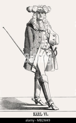 Karl VI., Kaiser des Heiligen Römischen Reiches von 1711 bis 1740 Stockfoto