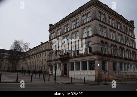 Dalton fountain Glasgow "historischen Bahnhofshalle in der Queen Street Glasgow während der Abbrucharbeiten tatue of Liberty Glasgow' Wall Art Glasgow aufgedeckt Stockfoto