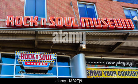 Memphis, TN-Sep.21, 2017: Rock'n Soul Museum, Memphis, TN Stockfoto