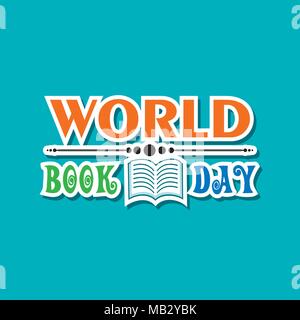 Vector Illustration der Welttag des Buches - Ausbildung Konzept Stock Vektor