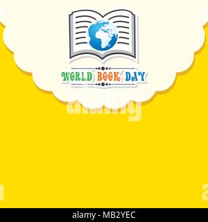 Vector Illustration der Welttag des Buches - Ausbildung Konzept Stock Vektor