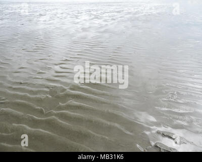 Ebbe Hintergrund oder Sand Textur, Ansicht von oben oder hohen Winkel schoß. Stockfoto