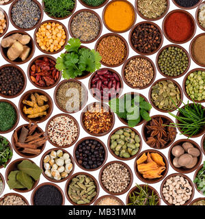 Auswahl der Zutaten zum Kochen Geschmack und Würze hinzuzufügen. Stockfoto
