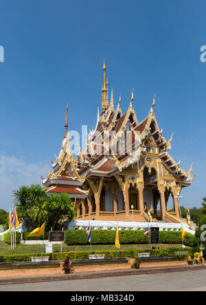 Saint bot der Wat Pa Saeng Arun, Khon Kaen, Isan, Thailand Stockfoto