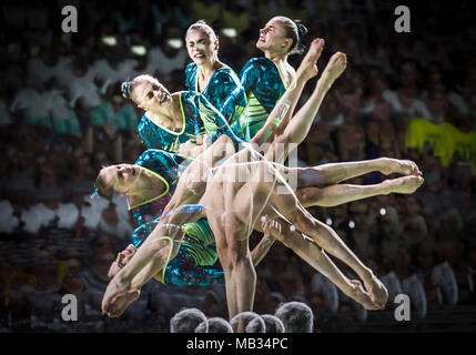 Australiens Georgia-Rose Braun auf der Wölbung am Coomera Indoor Sports Center in Tag zwei des 2018 Commonwealth Games in der Gold Coast, Australien. Stockfoto