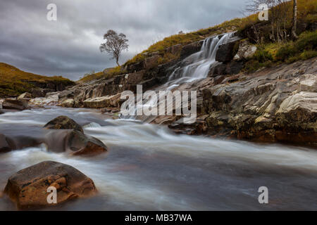 Der Fluss Etive im Glen Etive, Schottland Stockfoto