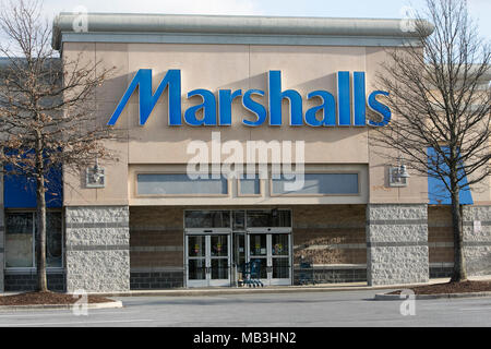 Ein Marschälle Logo auf einem Store Front in Hagerstown, Maryland am 5. April 2018 gesehen. Stockfoto