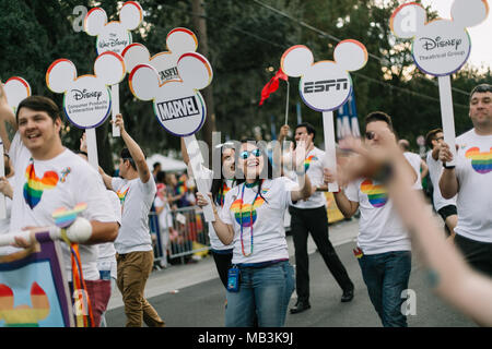 Walt Disney im Orlando Pride Parade (2016). Stockfoto