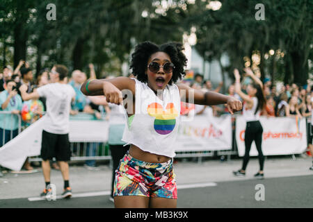 Walt Disney im Orlando Pride Parade (2016). Stockfoto