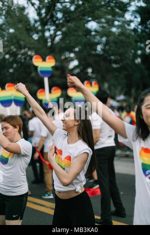 Walt Disney im Orlando Pride Parade (2016). Stockfoto