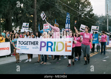 Geplante Elternschaft am Orlando Pride Parade (2016). Stockfoto