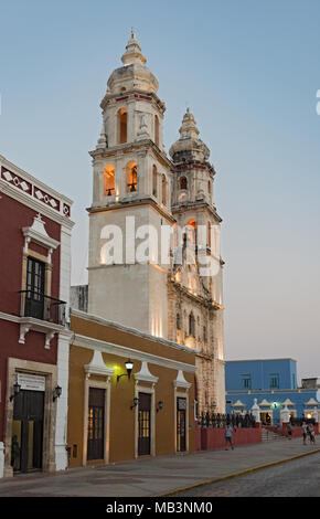 Die Kathedrale San Francisco de Campeche, Yucatán, Mexiko Stockfoto