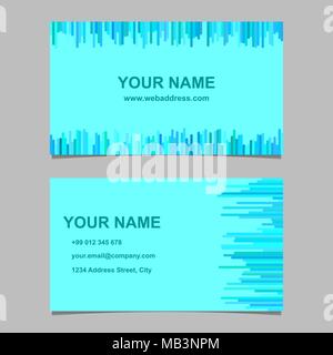 Moderne Visitenkarte vorlage festlegen - Vektor corporation Grafik mit gerundeten Streifen in Cyan Töne Stock Vektor