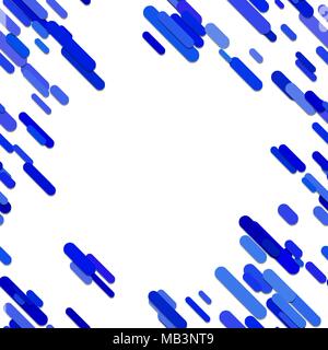 Abstrakte abgerundete diagonale Streifen Muster Hintergrund - Vector Graphic Design von blaue Linien auf weißem Hintergrund Stock Vektor