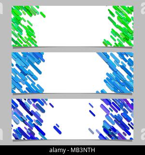 Abstrakte banner Hintergrund template Design mit farbigen diagonale Streifen eingestellt Stock Vektor