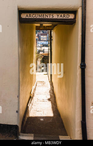 Argumente Yard in Whitby, North Yorkshire, England. 14. Juli 2007 Stockfoto