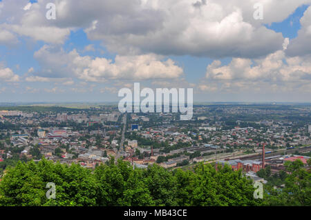 Lemberg Stadt aus Damm am Hohen Castle Hill, Ukraine gesehen Stockfoto