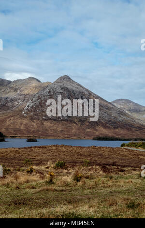 Winterlandschaft in der Region Connemara, Irland Stockfoto