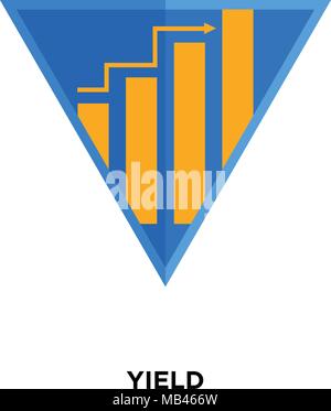 Ertrag Symbol auf weißem Hintergrund für Ihre Web isoliert, mobile und app Design Stock Vektor