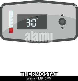Thermostat Symbol auf weißem Hintergrund für Ihre Web isoliert, mobile und app Design Stock Vektor