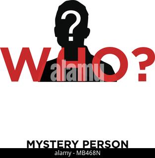 Mystery person Symbol auf weißem Hintergrund für Ihre Web isoliert, mobile und app Design Stock Vektor