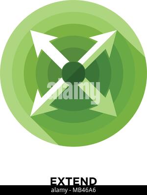 Erweitern Sie das Symbol auf weißem Hintergrund für Ihre Web isoliert, mobile und app Design Stock Vektor