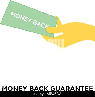 Geld-zurück-Garantie Symbol auf weißem Hintergrund für Ihre Web isoliert, mobile und app Design Stock Vektor