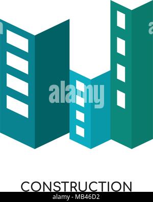 Bau logo Galerie auf weißem Hintergrund für Ihre Web isoliert, mobile und app Design Stock Vektor