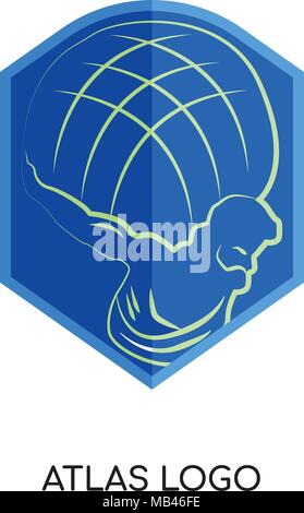 Atlas logo Bild auf weißem Hintergrund für Ihre Web isoliert, mobile und app Design Stock Vektor