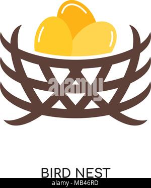 Bird's Nest Logo auf weissem Hintergrund für Ihre Web isoliert, mobile und app Design Stock Vektor