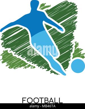 Fußball-logo Bild auf weißem Hintergrund für Ihre Web isoliert, mobile und app Design Stock Vektor