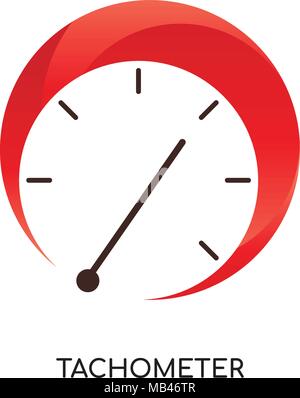 Drehzahlmesser Logo auf weissem Hintergrund für Ihre Web isoliert, mobile und app Design Stock Vektor