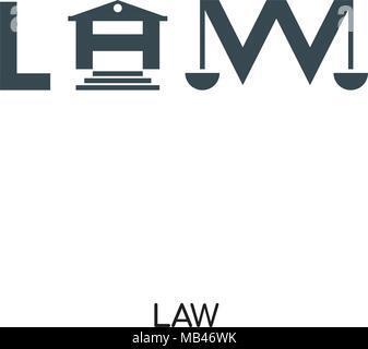 Gesetz logo Bild auf weißem Hintergrund für Ihre Web isoliert, mobile und app Design Stock Vektor