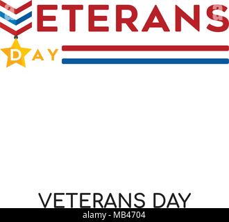 Veterans Day Logo auf weissem Hintergrund für Ihre Web isoliert, mobile und app Design Stock Vektor