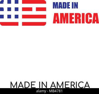 In Amerika Logo auf weissem Hintergrund für Ihre Web isoliert, mobile und app Design Stock Vektor