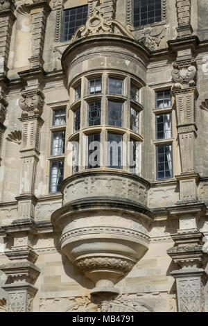 England, Hampshire, Bramshill Haus, Südseite Erker Stockfoto