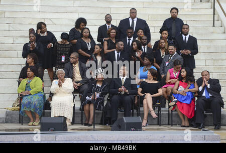 Washingon, District of Columbia, USA. 20 Jan, 2018. Mitglieder der Familie von Martin Luther King, jr. an den 50. Jahrestag von Dr. Martin Luther King Jr.'s "Ich habe einen Traum' Rede und der Marsch auf Washington für Jobs und Freiheit am 28 August, 2013. Kredit: Kredite:/ZUMA Draht/Alamy leben Nachrichten Stockfoto