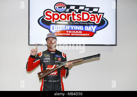 Ft. Worth, Texas, USA. 6 Apr, 2018. April 06, 2018 - Ft. Worth, Texas, USA: Kurt Busch (41) gewinnt den Pol für die O'Reilly Auto Parts 500 an der Texas Motor Speedway in Ft. Worth, Texas. Quelle: Chris Owens Asp Inc/ASP/ZUMA Draht/Alamy leben Nachrichten Stockfoto