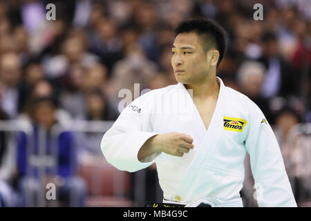 Fukuoka, Japan. 7 Apr, 2018. Masashi Ebinuma Judo: All Japan ausgewählte Judo Meisterschaften Männer -73 kg Finale in Fukuoka, Japan. Credit: yohei Osada/LBA SPORT/Alamy leben Nachrichten Stockfoto