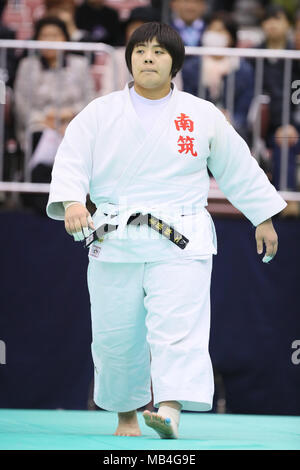 Fukuoka, Japan. 7 Apr, 2018. Akira Sone Judo: All Japan ausgewählte Judo Championships Frauen 78 kg Finale in Fukuoka, Japan. Credit: yohei Osada/LBA SPORT/Alamy leben Nachrichten Stockfoto