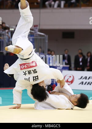 Fukuoka, Japan. 7 Apr, 2018. Jyoshiro Maruyama Judo: der All Japan ausgewählte Judo Meisterschaften Männer -66 kg Finale in Fukuoka, Japan. Credit: Sho Tamura/LBA SPORT/Alamy leben Nachrichten Stockfoto