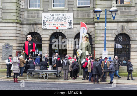 Die 51Th Northumbrian Versammlung in Morpeth Northumberland, Großbritannien im April 2018. Morpeth Rathaus. Stockfoto