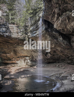 Ash Cave in Hocking Hills State Park. Stockfoto