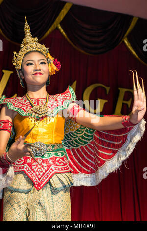 Tänzer im Thai Cultural Show, Bangkok, Thailand Stockfoto